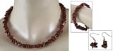 Agate jewelry set, 'Earthen' 16 L