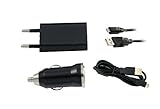 1000mAh Leistung 4 in 1 USB Micro SET von GiXa Technology Universal AC 1000mAh und DC 12V/24V Ersatz KFZ / Auto Ladegerät + Datenkabel / Ladekabel / PC Ladegerät + Netzteil passend für Nokia 1006 / 1606 / 2605 Mirage / 3120 Classic / 3600 slide / 3610 fold / 3710 fold / 3720 classic / 500 / 700 / 5130 XpressMusic / 5220 XpressMusic / 5230 / 5235 Comes With Music / 5310 XpressMusic / 5320 XpressMusic / 5530 XpressMusic / 5610 XpressMusic / 5630 XpressMusic / 5730 XpressMusic / 5800 Navigation Edition / 5800 XpressMusic / 6205 / 6210 Navigator / 6220 classic / 6303 classic / 6303i classic / 6350 / 6500 Classic / 6500 Slide / 6555 / 6600 fold / 6600 Slide / 6600i slide / 6700 classic / 6700 Slide / 6710 Navigator / 6720 classic / 6730 classic / 6760 slide / 7210 Supernova / 7230 / 7310 Supernova / 7610 Supernova / 7900 Crystal Prism / 7900 Prism / 8600 Luna / 8800 Arte / 8800 Carbon Arte / 8800 Gold Arte / 8800 Sapphire Arte / C1 / C5 / C6 / E5 / E52 / E55 / E63 / E66 / E71 / E72 / E75 / N78 / N79 / N8 / N81 / N81 8GB / N810 Internet Tablet / N810 WiMAX Edition / N82 / N85 / N86 8MP / N900 / N96 / N97 / N97 mini / X2 / X3 / X5 / X6 / 3208 classic / 5330 Mobile TV / 6800 / C2 / C3 / C7 / E7 / X7 / Lumia 710 / Lumia 800