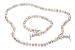 Multi-Colored Cultured Pearl Necklace and Bracelet Set w/Sterling Silver Clasp