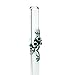 Hummingbird Glass Straws 9 in x 9.5 mm Green Frog Classic Comfort Size Straw With Cleaning Brush