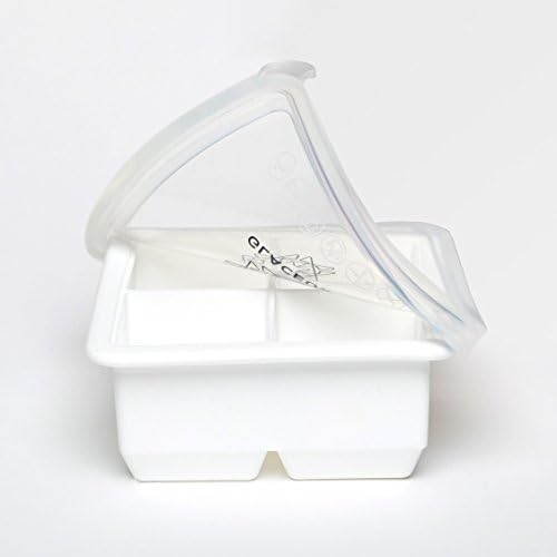 GLACEUX Extra Large Commercial Grade Silicone Tray WITH LID - NO Odors, NO Spills - Create Giant 2 Inch Cubes