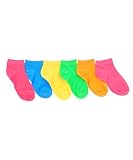 XOXO "Neon Dream" 6-Pack Low-Cut Socks (Sizes 6 - 8)