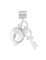 Frolic Sterling Silver Heart Lock And Key Charm