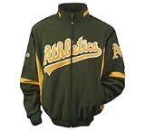 Oakland Athletics Youth Therma Base Premier Jacket by Majestic Athletic - DARK GREEN Small