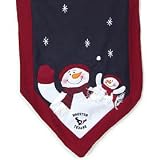 Houston Texans 72"x15" Snowman Table Runner Plush Embroidered Stars