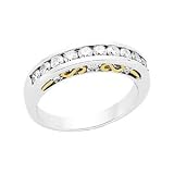 Platinum and 18K Gold Diamond Wedding/Anniversary Band - 0.50 Ct.