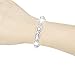EVER FAITH Wedding Silver-Tone Leaf Bracelet Clear Zircon Austrian Crystal