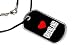 Greenland Love - Military Dog Tag Black Satin Cord Necklace