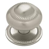 Buy 37mm Roped Knob with Backplate, SATIN NICKEL by Liberty Hardware