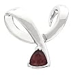 14K White Gold Mozambique Garnet Pendant/Slide