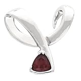 14K White Gold Mozambique Garnet Pendant/Slide