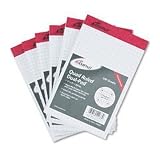 Ampad 42-033R Quadrille Pads, 5 x8, 4 sq./inch, 100 sheets/pad, 6 Pads/pack
