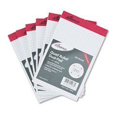 Ampad 42-033R Quadrille Pads - 5 x8 - 4 sq. inch - 100 sheets pad - 6 Pads pack Image Ampad 42-033R Quadrille Pads - 5 x8 - 4 sq. inch - 100 sheets pad - 6 Pads pack
