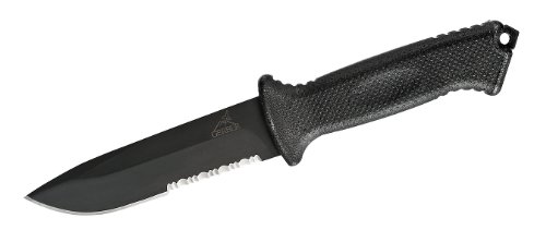 Gerber Kampfmesser, Modell Prodigy, Stahl 12C27, Softgrip-Griff, Nylon/Kunststoff-Scheide
