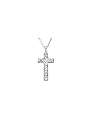 The Way Cross Necklace with Chain and Box in Sterling Silver