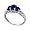 14K White Gold 1.20 CTW Sapphire & Diamond Ring Size:6
