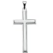 Platinum Cross Pendant - 31.50x17.00mm