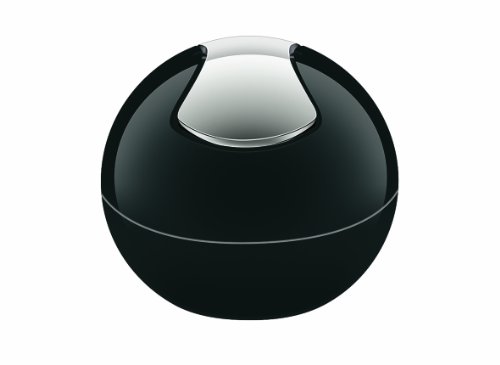 Spirella 10.14972 Bowl-Shiny schwarz Abfalleimer