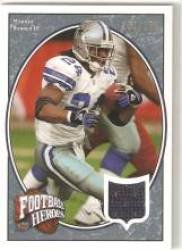 2008 Upper Deck Heroes Jerseys Blue Parallel #62 Marion Barber/175 - Dallas Cowboys (Piece of Authentic Game Worn Jersey - Serial #d)(Football Cards)