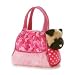 Plush Purse Fancy Pink Camo Pug Fancy Pals 8" Mini Flopsie by Aurora