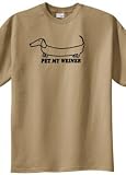 Big Mens Pet My Weiner Graphic T-Shirt (Big & Tall and Regular Sizes)