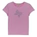 Girls' Butterfly Rhinestone T-shirt Fresh Bloom Short Sleeve