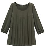 【 アウトレット 】 Angeliebe エンジェリーベ プリーツ トップ L カーキ