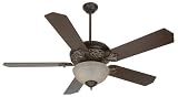 Craftmade Fans OMI52AGVM 52 Outdoor Mia Bronze / Vintage Madera Ceiling Fan w/ B552S-MIA Blades