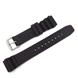 Original WCC® Uhrenarmband Kautschuk (schwarz) Bandanstoß 20 mm