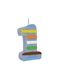 Creative Converting Sweet at One Boys 1st Birthday Molded Number Candle