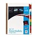 Index Divider, 8 Tab, 8.5"x11", Assorted/White/Gold, Single Set AVE11123