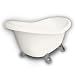 American Bath Factory B1-1600-BB-DM3-M2-45-CH Princess Slipper Clawfoot Bathtub in Bisque, Armada Fe