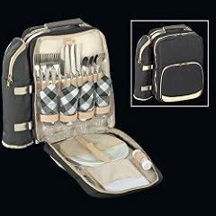Cilio 155242 Picknick-Rucksack, 4 Personen, schwarz / beige