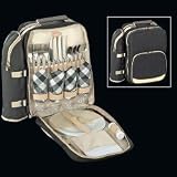 Cilio 155242 Picknick-Rucksack, 4 Personen, schwarz / beige