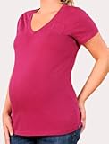 Motherhood Maternity: Short Sleeve V-neck Pocket Tee Maternity T Shirt