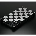 GILDdesign iPhone4/4S対応アルミケース ジグザグ市松 シルバー&ブラック GI-201BS
