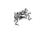 Cool Salamander Gecko Silver Cufflinks with Presentation Box