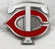 Minnesota Twins Enamel Pewter Buckle, MLB Baseball Buckle