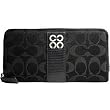 Coach Julia Sateen Accordian Zip Wallet Black - Coach 45341BK