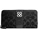 Coach Julia Sateen Accordian Zip Wallet Black - Coach 45341BK
