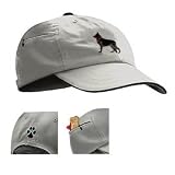 German Shepherd Black Khaki Baseball Cap with Embroidered and zippered pocket