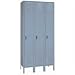 Lyon DD51123 1 Tier Steel Locker Unit with 3 Frames, 36" Width x 12" Depth x 72" Height, Dove Gray