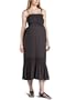 9Seed Women's Maternity Smocked Dress,Charcoal,Medium/Large
