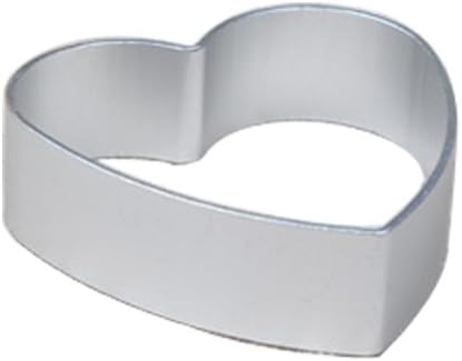 Wocuz Baking Cookie Cutter Aluminum Heart Shape Cutter Cut Outs Mold for Party 10 Pcs