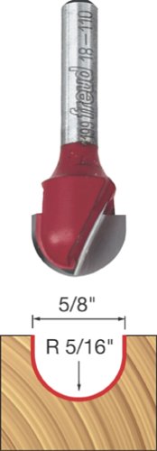 Freud 18-110: 5/16" Radius Round Nose Bit with 1/4" shank, 2" overall length