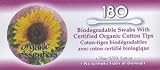 Organic Essentials Biodegradable Cotton Swabs -- 180 Swabs