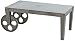 Arteriors Home Pacey Iron 2-Wheel Industrial Coffee Table