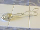 Silverplated Salad Tong with Pear Flower Design