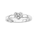 14K White Gold 0.05 ct. Diamond Heart Ring