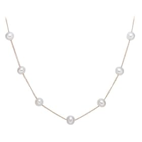 14k Yellow Gold Freshwater Cultured Pearl 5.5-6.0mm Necklace, 17"